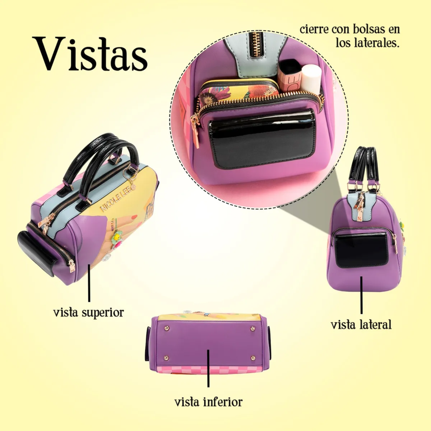 Bolsa Boston Colección Nail Polish de Nicole Lee