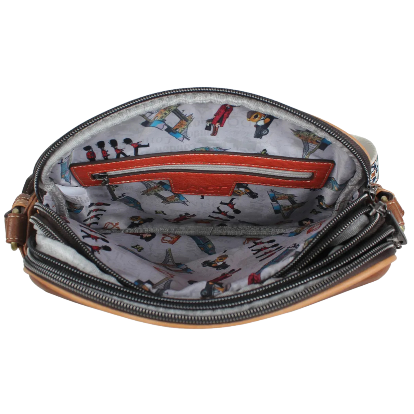 Crossbody London Journey Janet Bear J009 Bolso Cruzado con Estampado Londinense