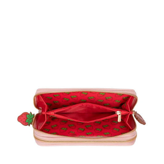 Cartera Cierre Doble Grande Oe X Rosita Fresita Color Rosa
