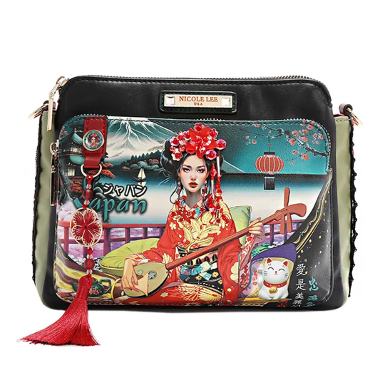 Bolsa Cruzada Nicole Lee Estampada Akiko La Belleza