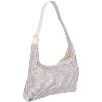 Bolsa Hobo Nicole Lee Celestia de fiesta - Blanco