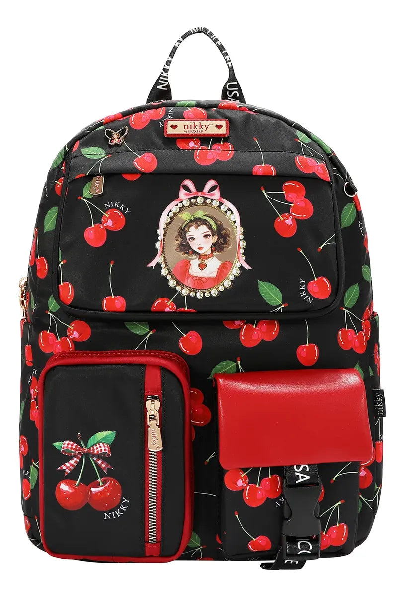 Mochila Grande Cherry Lips Nikky By Nicole Lee