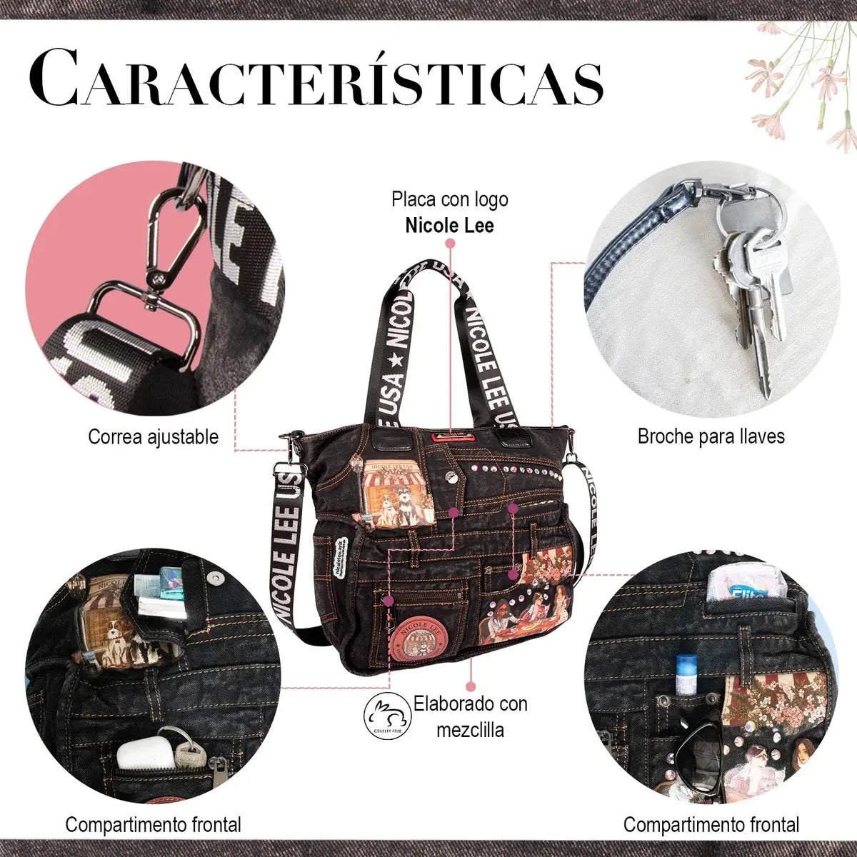 Bolso de mezclilla tote JS16973 SISTERS