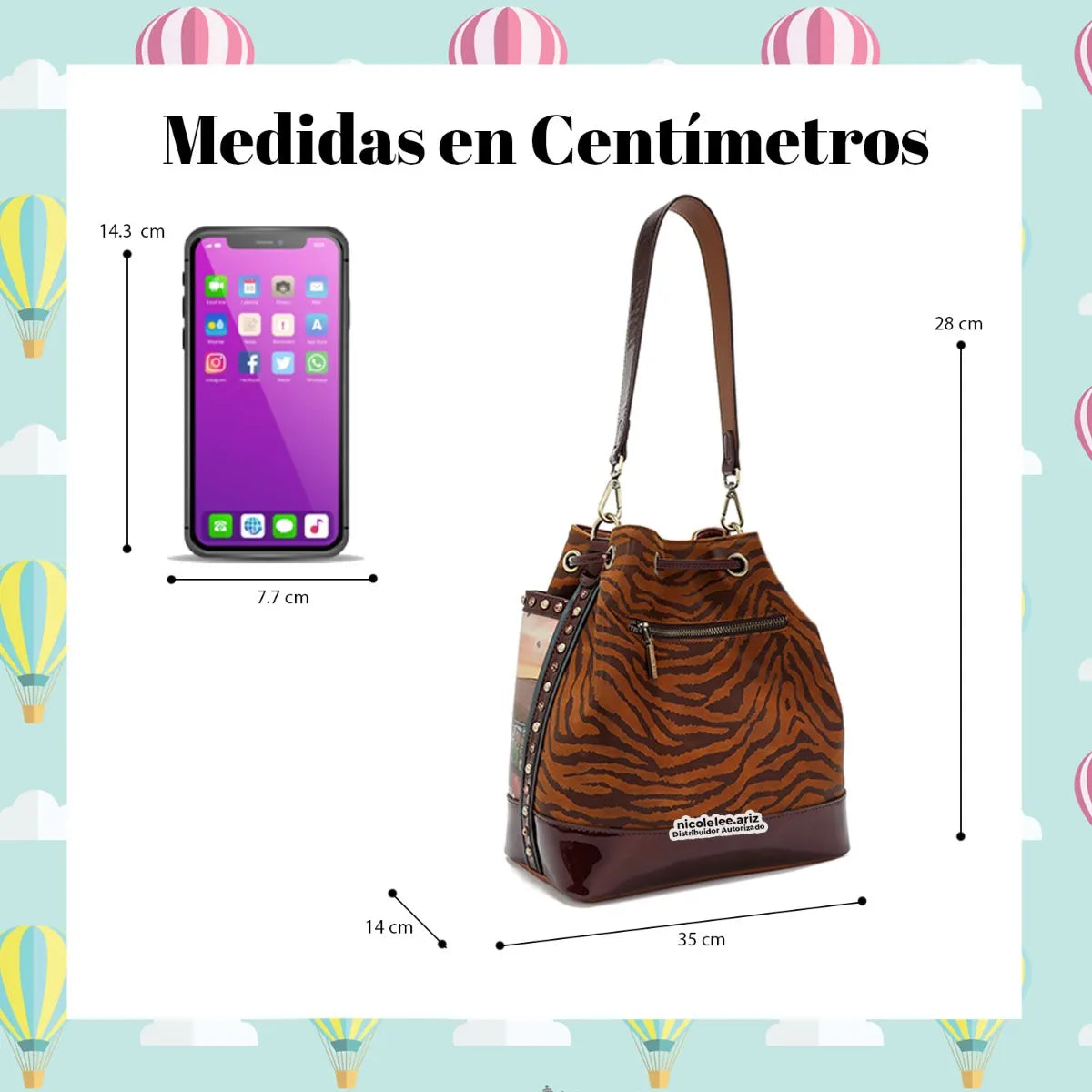 Bolsa Multil Nicole Lee Heaven On Earth C/ Aplicaciones