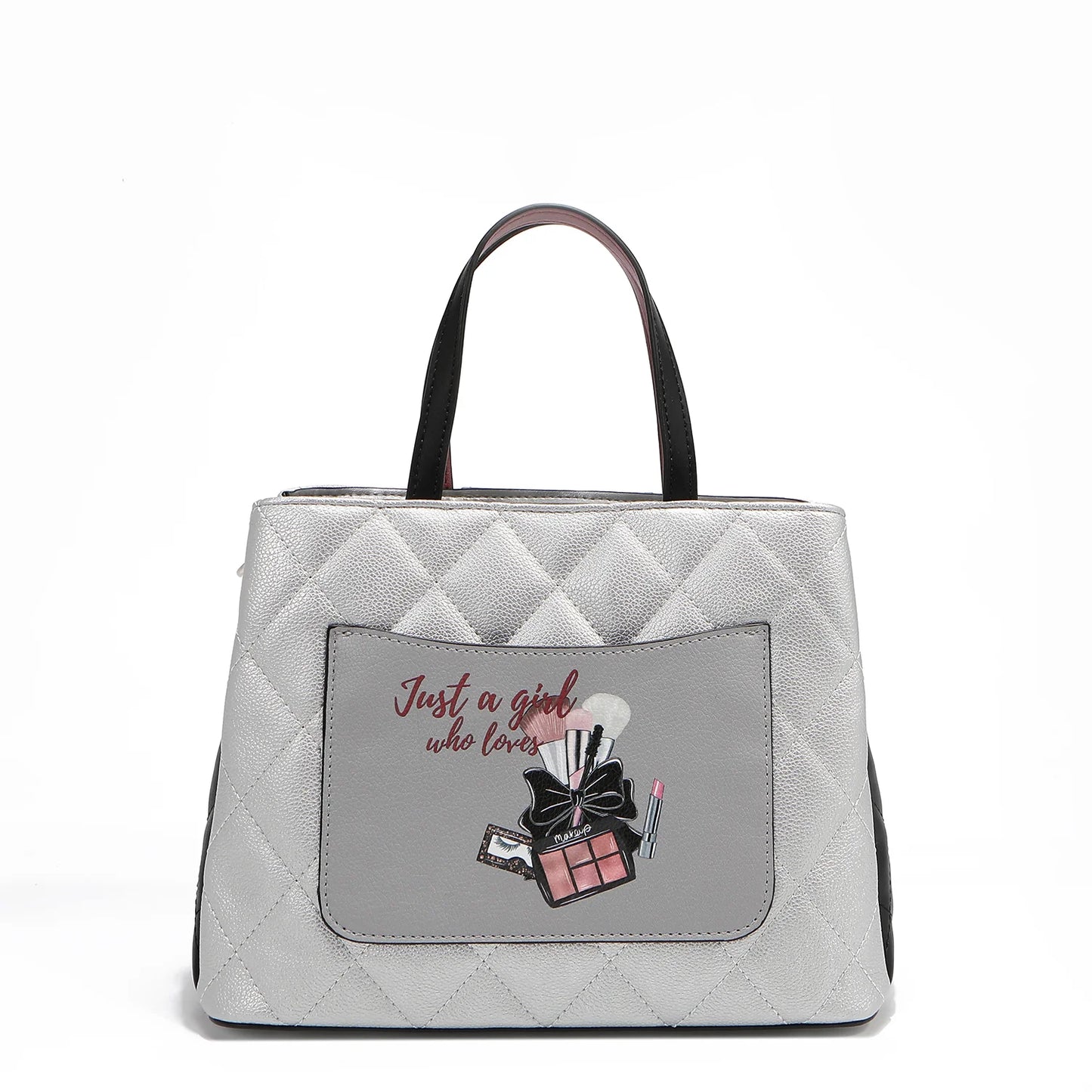 BOLSA CUADRADA ESTAMPADA CON TRIPLE COMPARTIMENTO URBAN COFFEE DREAM