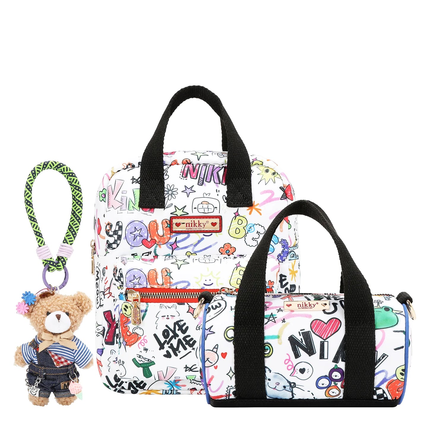 3 PC GIFT SET (SMALL BACKPACK, CROSSBODY AND BEAR CHARM)