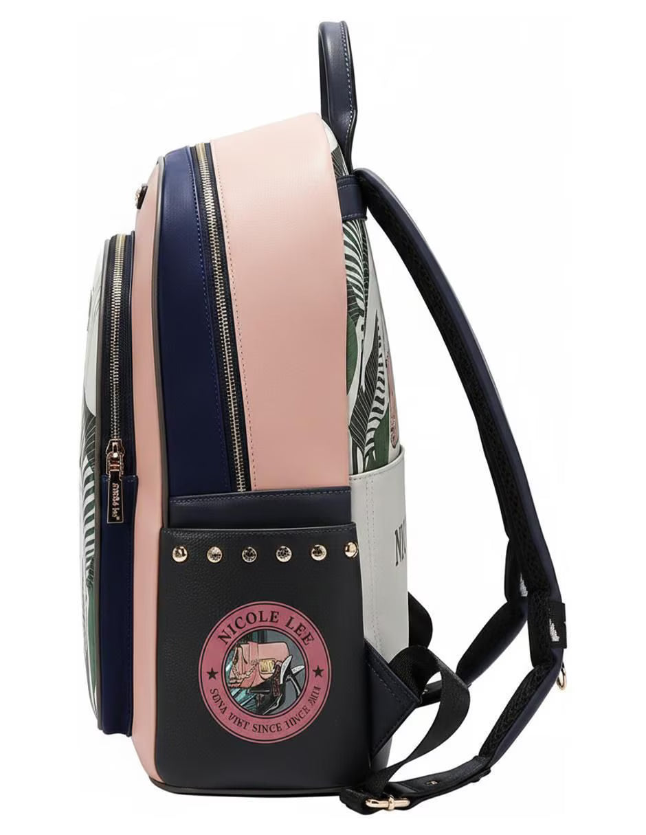 Mochila Nicole Lee Nylon Con Bolsita Emotion Ss26