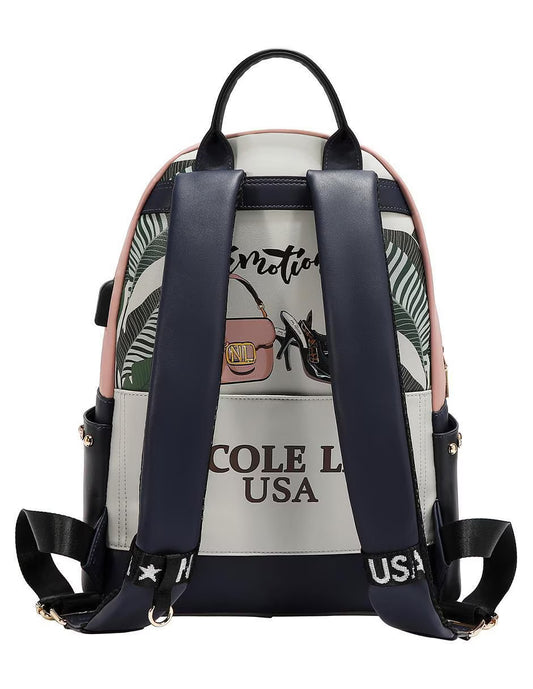 Mochila Nicole Lee Nylon Con Bolsita Emotion Ss26