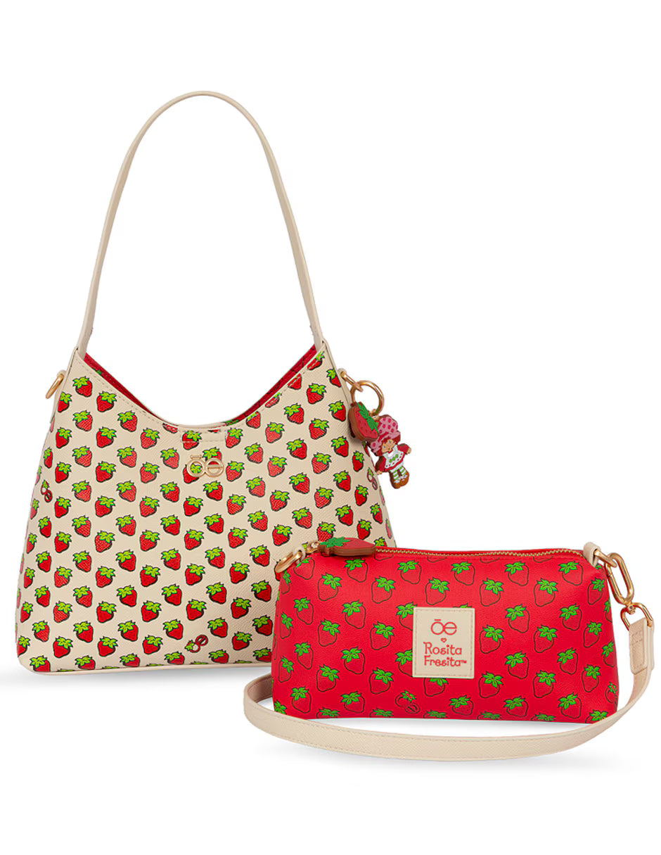 Bolsa Hobo Mediana Oe X Rosita Fresita Color Multicolor