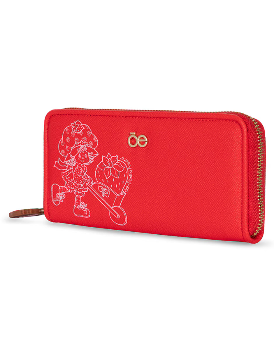 Cartera Rosita Fresita X Oe Grande Cierre Sencillo Rojo