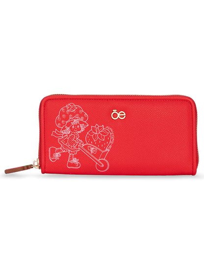 Cartera Rosita Fresita X Oe Grande Cierre Sencillo Rojo