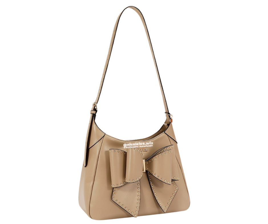 Bolso Hobo con moño  taupe nicole lee