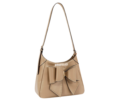 Bolso Hobo con moño  taupe nicole lee