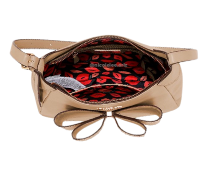 Bolso Hobo con moño  taupe nicole lee