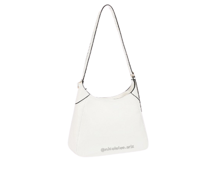 Bolso Hobo con moño  blanco nicole lee