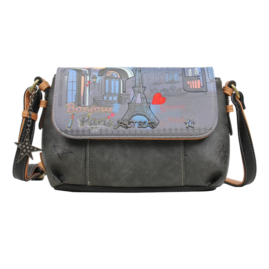 Bolso crossbody Mensajero Paris Dream Janet Bear J096 Estilo Urbano con Diseño Parisino