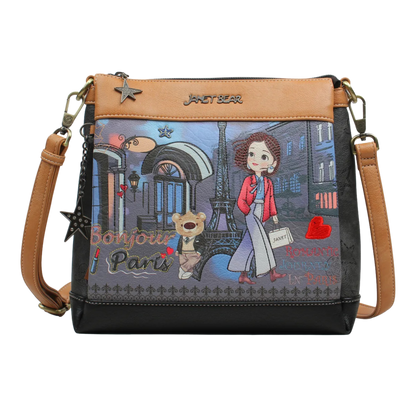 Crossbody Paris Dream Janet Bear J075 Bolso Cruzado Compacto Parisino