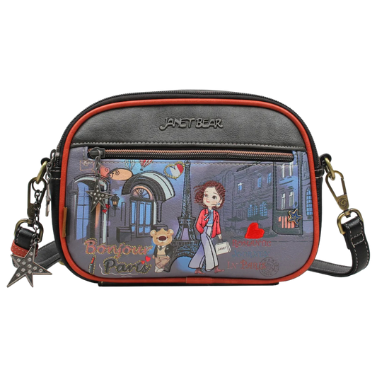 Crossbody Paris Dream Janet Bear J092 Bolso Cruzado con Estampado Parisino