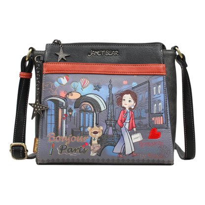 Crossbody Paris Dream Janet Bear J088 Bolso Cruzado con Diseño Parisino