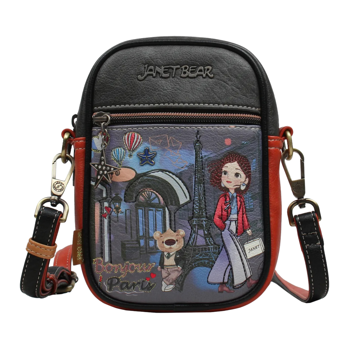 Crossbody Paris Dream Janet Bear J010a Bolso Cruzado Compacto