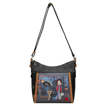 Bolso Hobo Paris Dream Janet Bear J048a Estampado Parisino Elegante