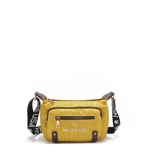 Bolsa de Hombro Margot Monograma de Nicole Lee (amarilla)