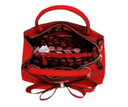 Bolso Satchel con moño  rojo nicole lee