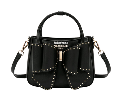 Bolso Satchel con moño negro chico nicole lee