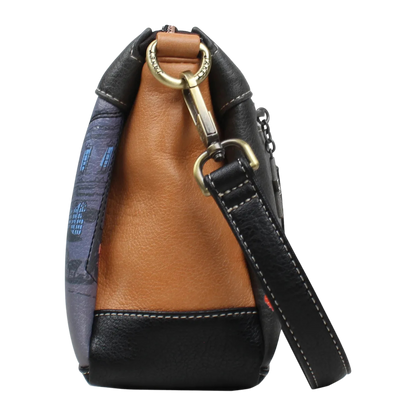 Bolso Satchel Paris Dream Janet Bear J094 Elegante con Estampado Parisino