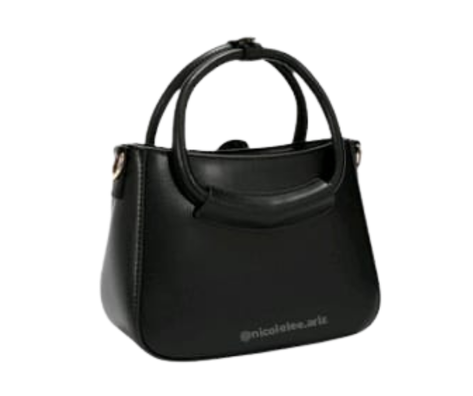 Bolso Satchel con moño negro chico nicole lee