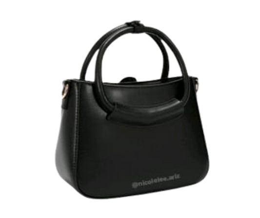 Bolso Satchel con moño negro chico nicole lee