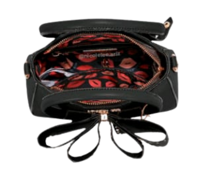 Bolso Satchel con moño negro chico nicole lee