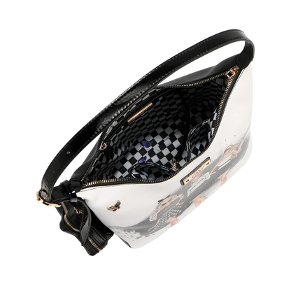 Bolsa Hobo Con Monedero Trio Nikky By Nicole Lee Cuero Vegano Estampado Oro Negro Modelo NK12904-TRIO