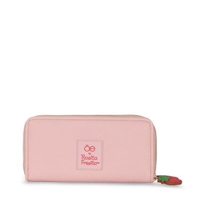 Cartera Cierre Doble Grande Oe X Rosita Fresita Color Rosa