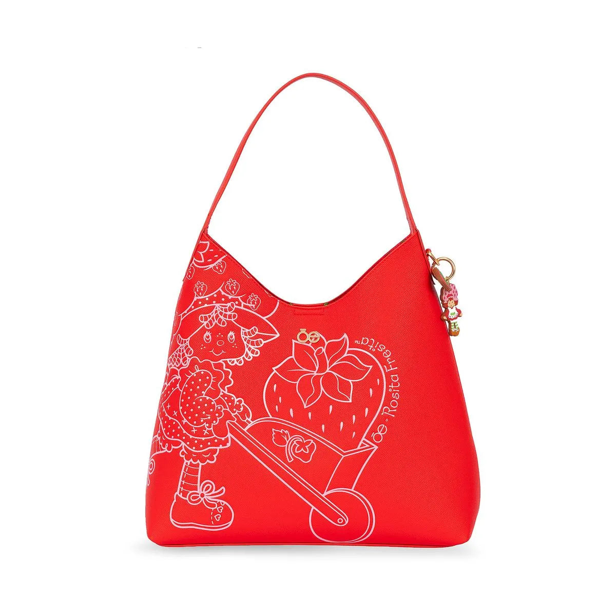 Bolsa Hobo Grande Oe X Rosita Fresita Color Rojo