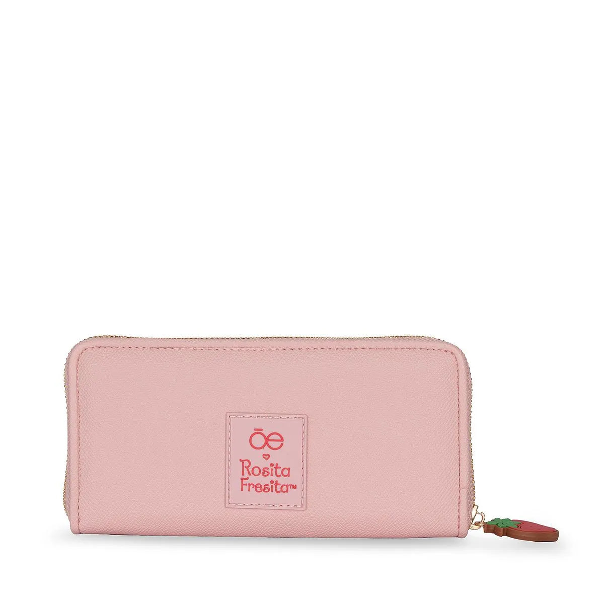 Cartera Rosita Fresita X Oe Grande Cierre Sencillo Color Rosa