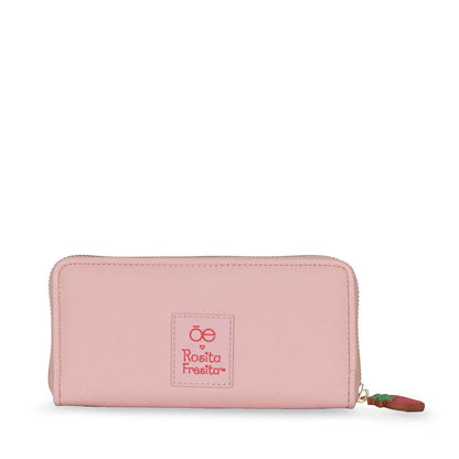 Cartera Rosita Fresita X Oe Grande Cierre Sencillo Color Rosa