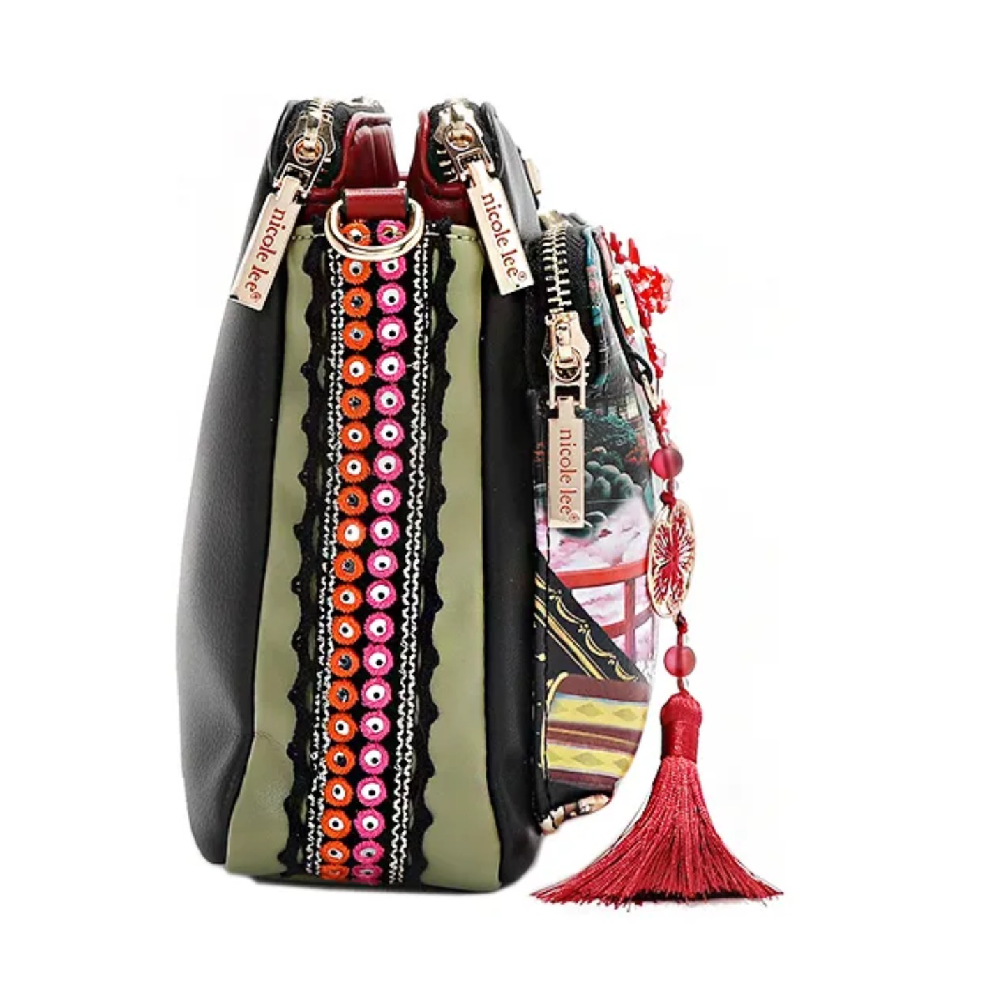 Bolsa Cruzada Nicole Lee Estampada Akiko La Belleza