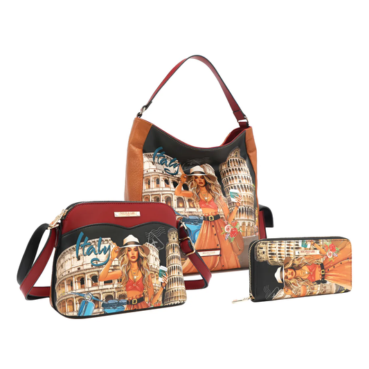 Set de Bolsas Nicole Lee: Colección Martha Travels Italy (SS25)