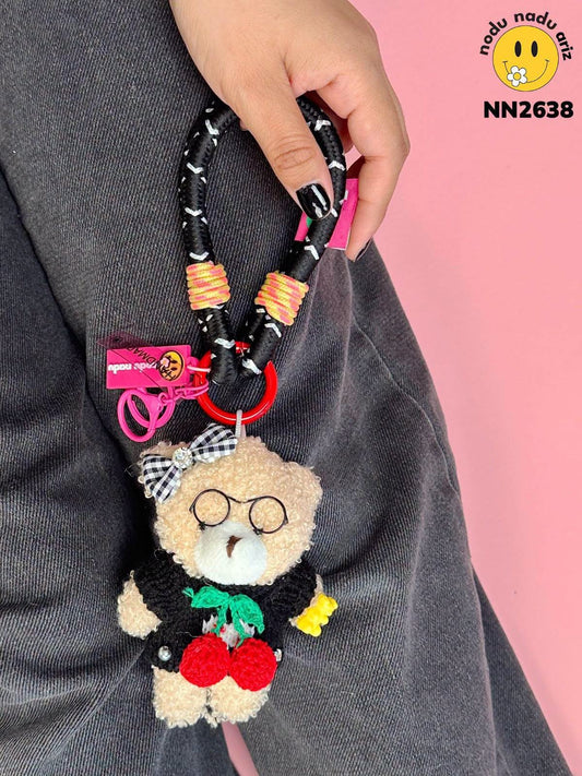 NN2638 Charms Osita con lenter y suerter de cereza