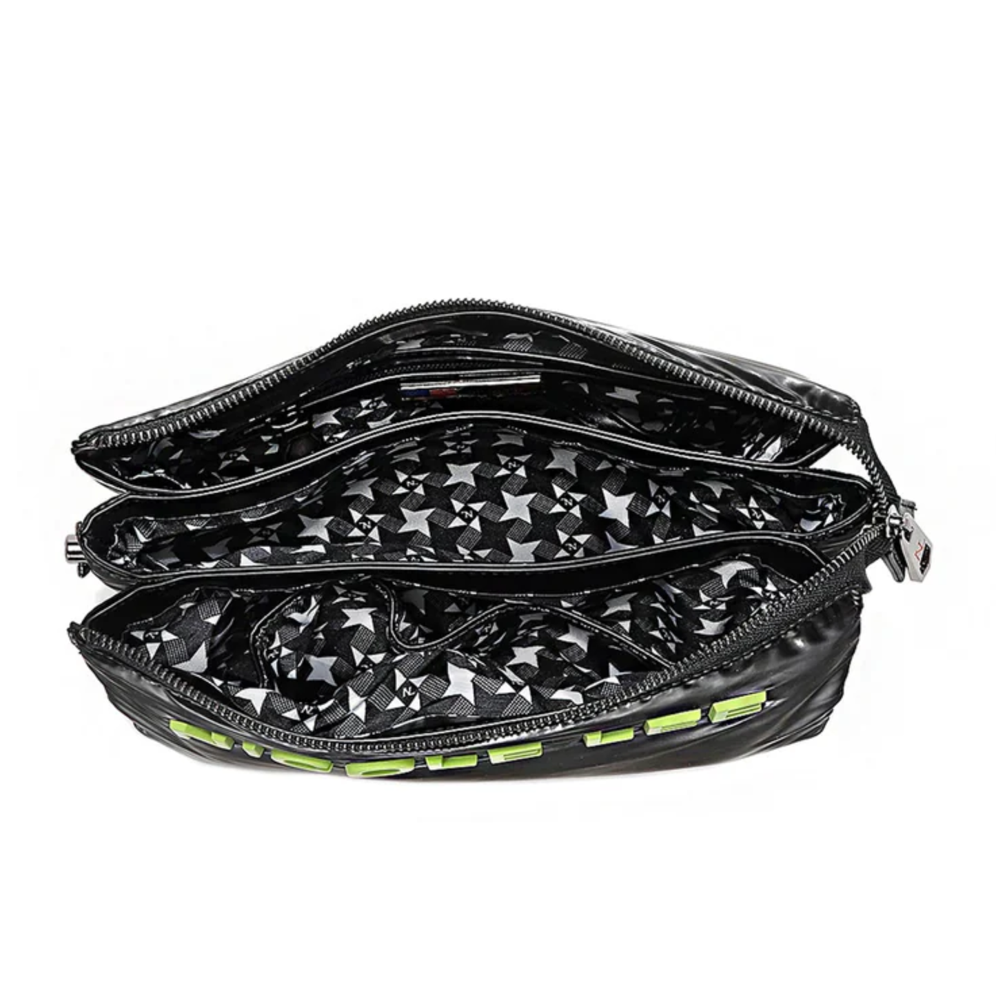 BOLSO CRUZADO CON CREMALLERA ACOLCHADO (NEGRO) de Nicole Lee