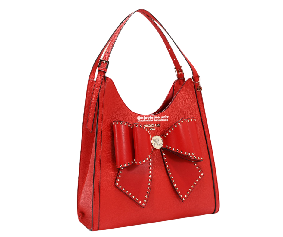 Bolso Hobo con moño rojo nicole lee