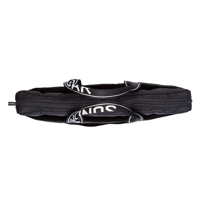 BOLSA LAPTOP NEGRA GRANDE CON ASA RIBBON NEGRA CON BLANCO (15 PULGADAS)