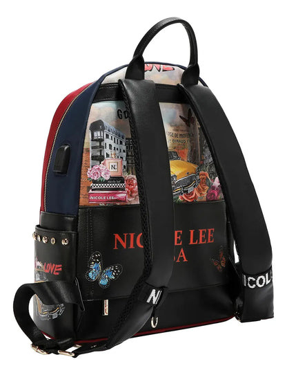 Mochila De Nylon Nicole Lee Con Bolsita Sabina Ss26