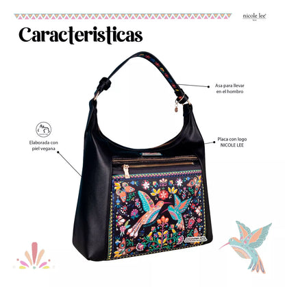 Bolsa Hobo Nicole Lee Bosque De Amor Con Decoraciones Ss24