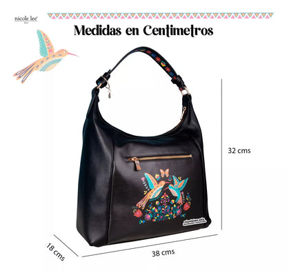 Bolsa Hobo Nicole Lee Bosque De Amor Con Decoraciones Ss24