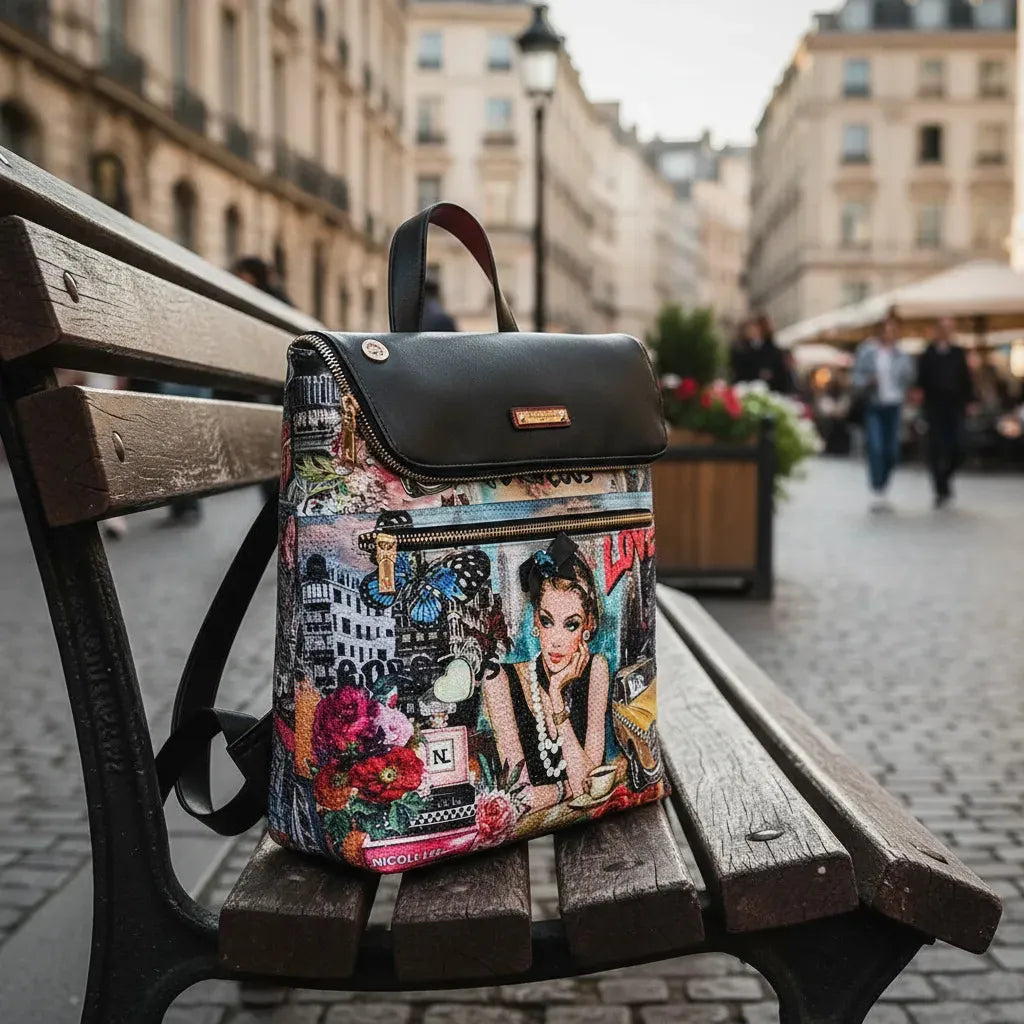Mochila Nicole Lee Con Correa Ajustable Sabina Imagines Ss26