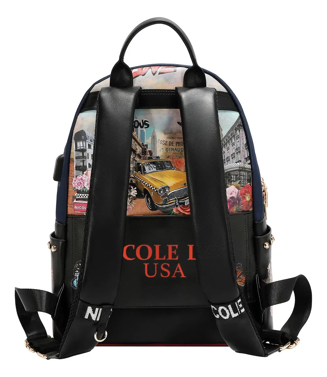 Mochila De Nylon Nicole Lee Con Bolsita Sabina Ss26