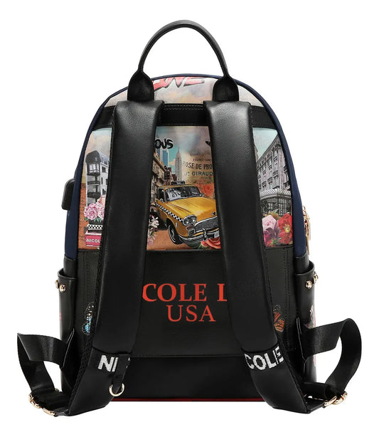 Mochila De Nylon Nicole Lee Con Bolsita Sabina Ss26