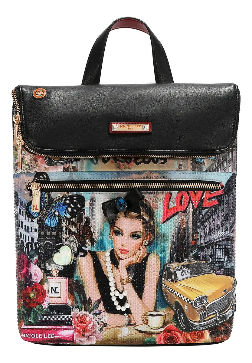 Mochila Nicole Lee Con Correa Ajustable Sabina Imagines Ss26